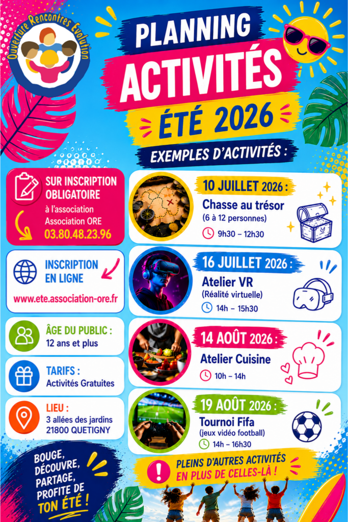 Flyer activités d'été